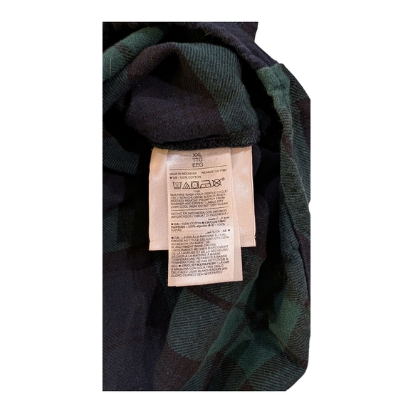 Old Navy Teal and Blue Plaid Shirt - Picture 6 of 8